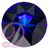 SWAROVSKI 1201 Fancy Round Rhinestone 27mm Heliotrope
